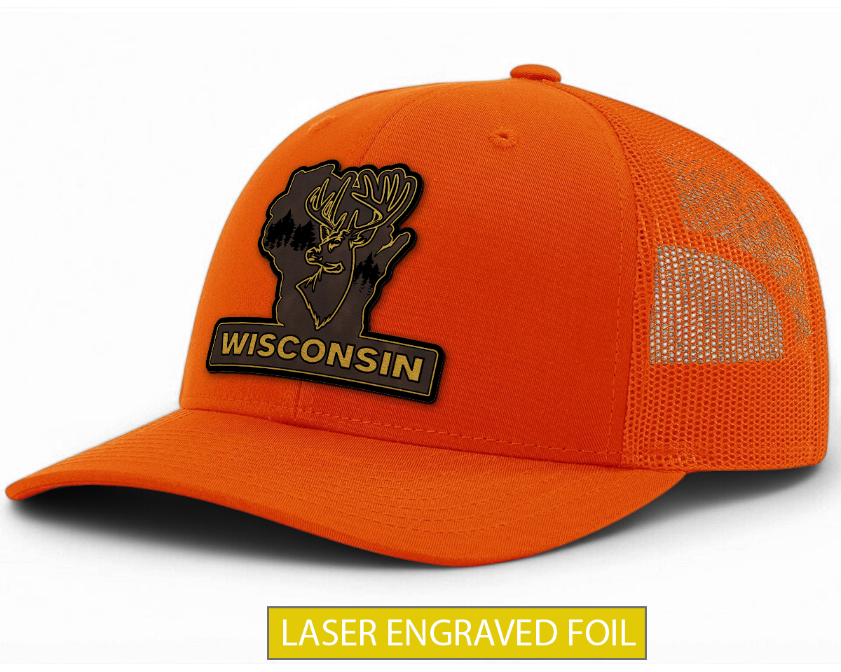 WI State Buck - Laser Gold Foil