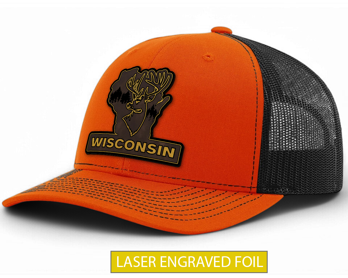 WI State Buck - Laser Gold Foil