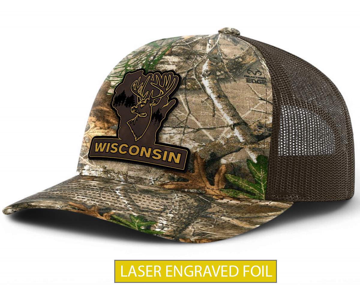 WI State Buck - Laser Gold Foil